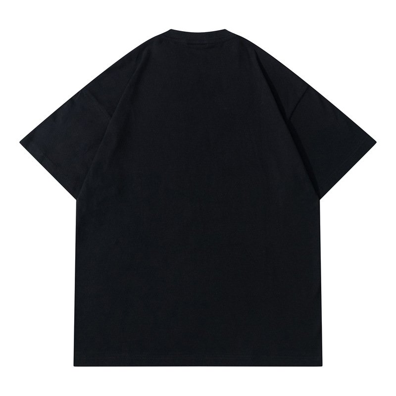 High Street Love Dissolving Hot Rhinestone Print Short Sleeve T-shirt