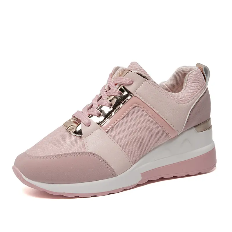 Sneakers Platform Wedge Heel Casual Shoes Lace-up