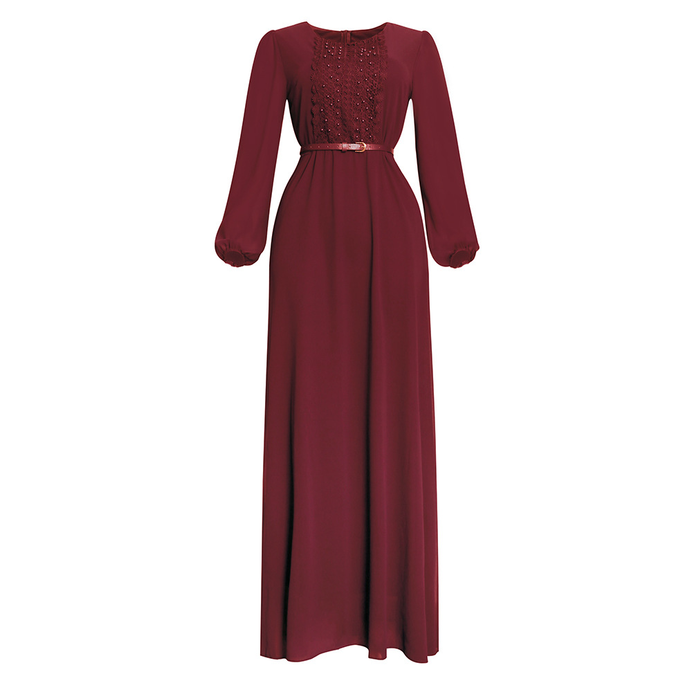 Women's Long Dress Over The Knee New Fashion And Thin Pure Color Evening Dress