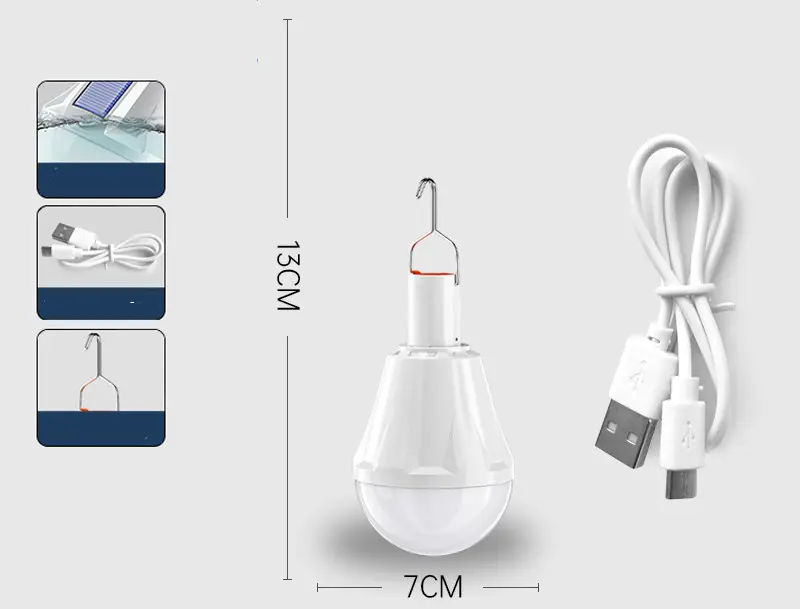 Rechargeable Bulbs Home Outdoor Super Bright Lighting