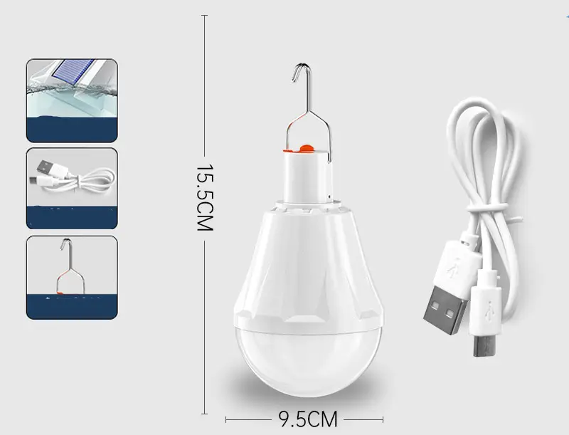 Rechargeable Bulbs Home Outdoor Super Bright Lighting