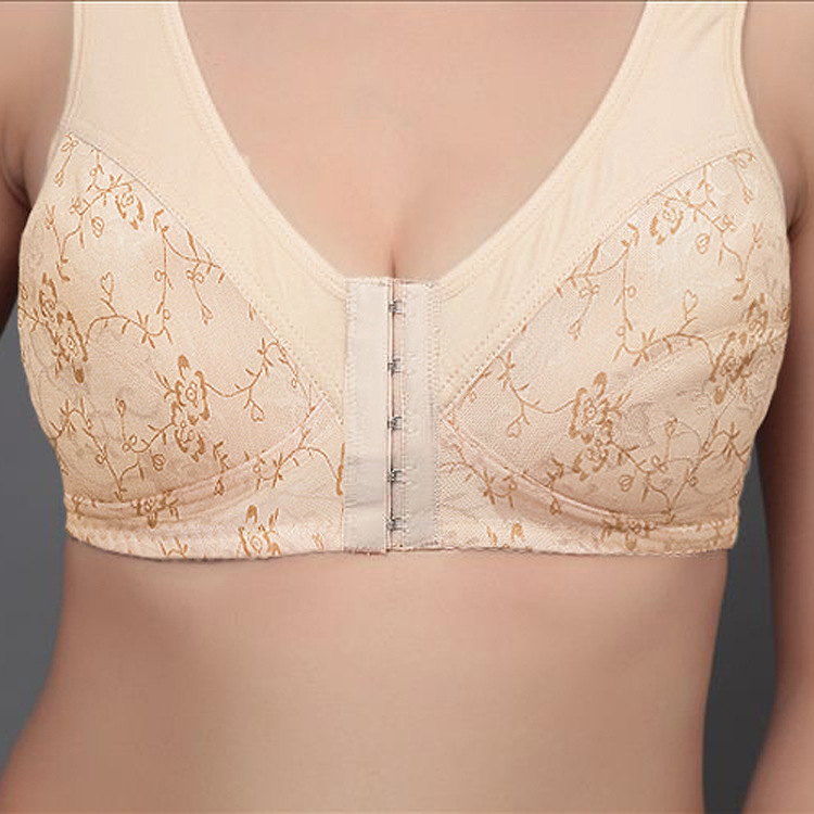 Title 3, No Rims Nursing Bra Thin Cotton Front Buckle La...