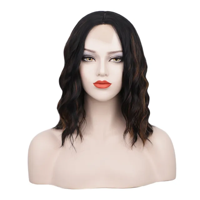 Front Lace Wig Curly Hair Short Curly Hair Fake Brown - Shop at LoveMi