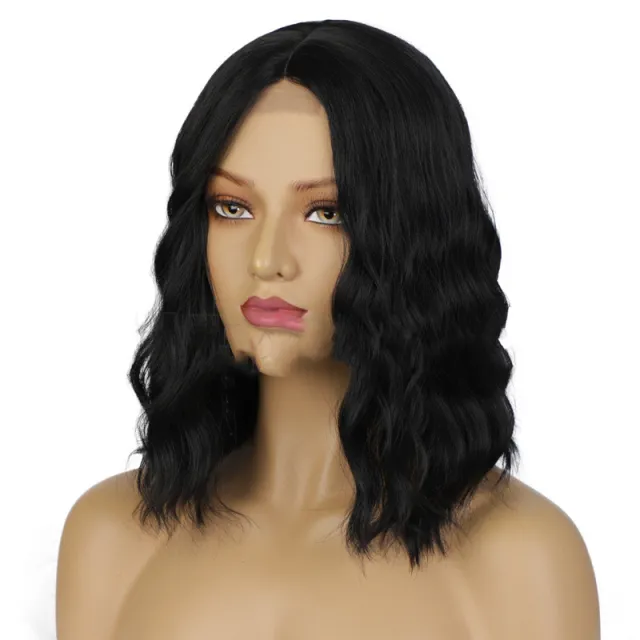 Front Lace Wig Curly Hair Short Curly Hair Fake Black - Shop at LoveMi
