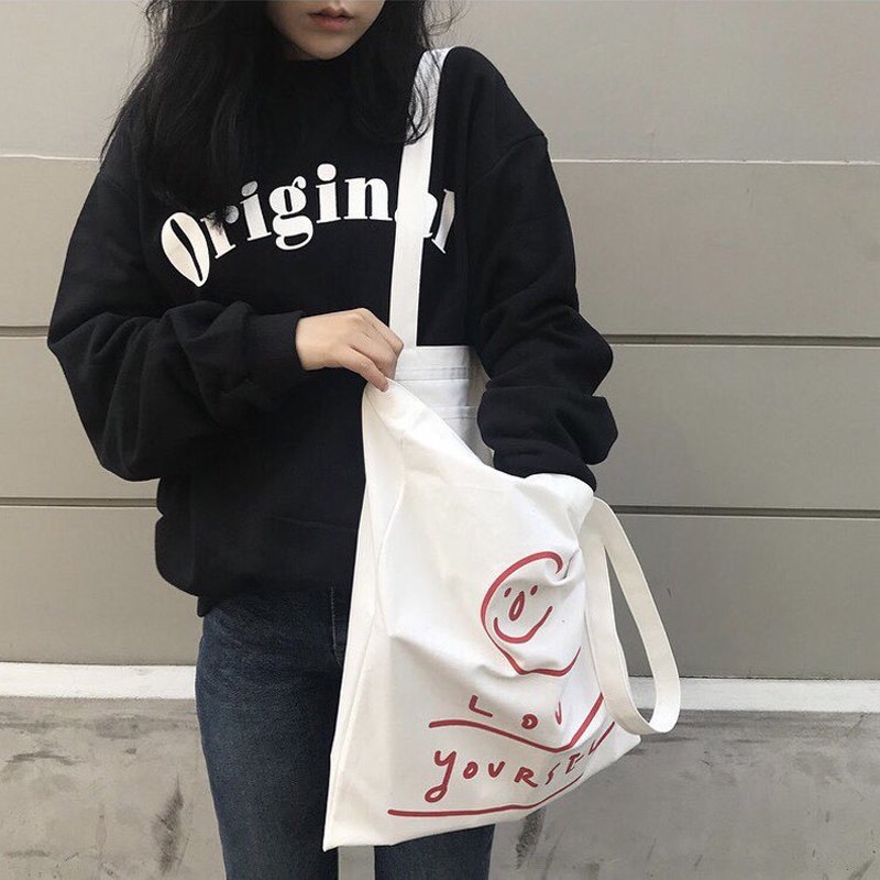 Korean Niche Brand Ins Same English Letter Printed One Shoulder Bag