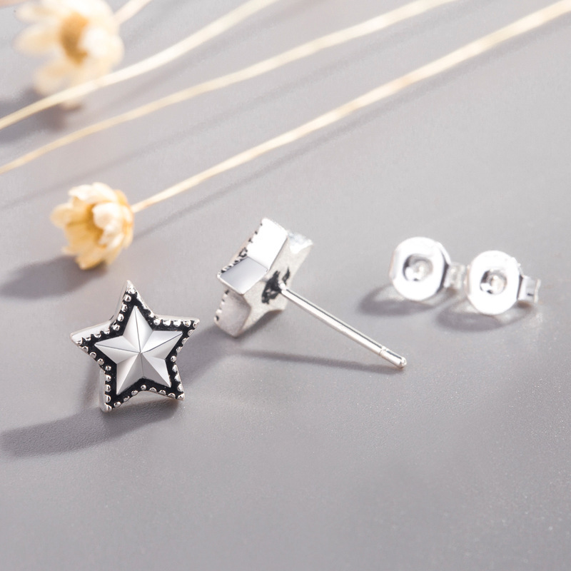 Star Earrings Personality Wild Punk Retro