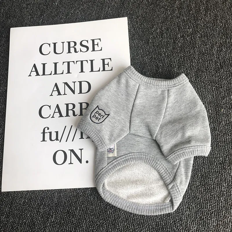 Pet Clothes Autumn And Winter Clothes New Allmatch Autumn Clothes Small Sweater Four Colours - Grey