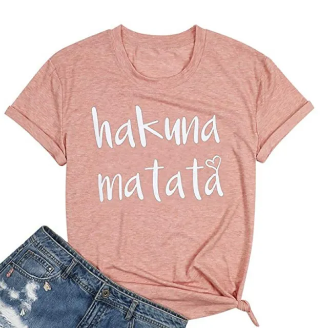 Letter Printing T Shirt Casual Short Sleeved Shirt Printing Short Sleeved Pink - Shop at LoveMi