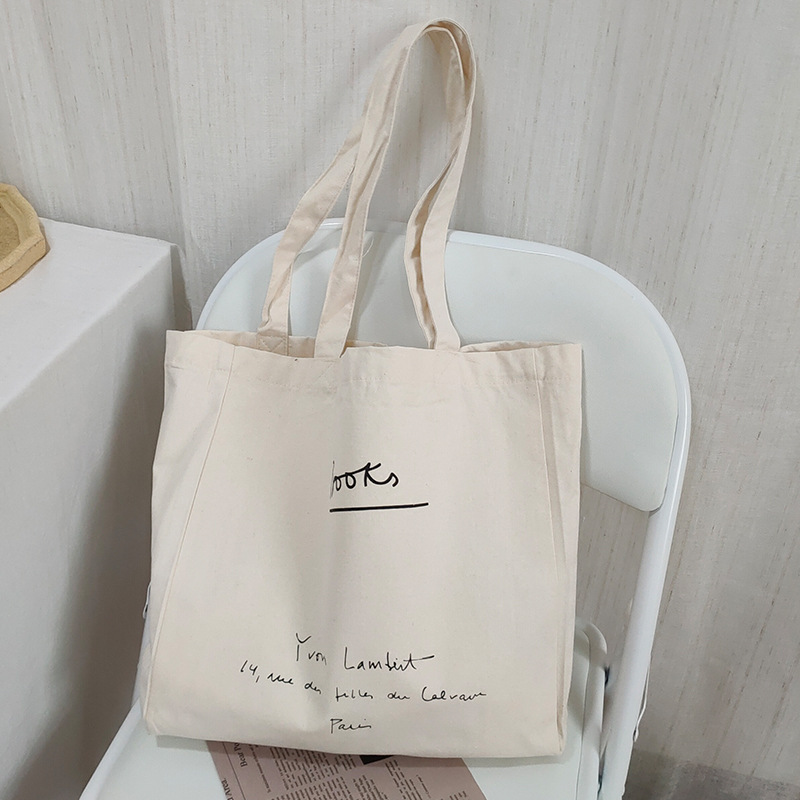 Canvas Bag Simple And Versatile Japanese And Korean One Shoulder Portable Schoolbag