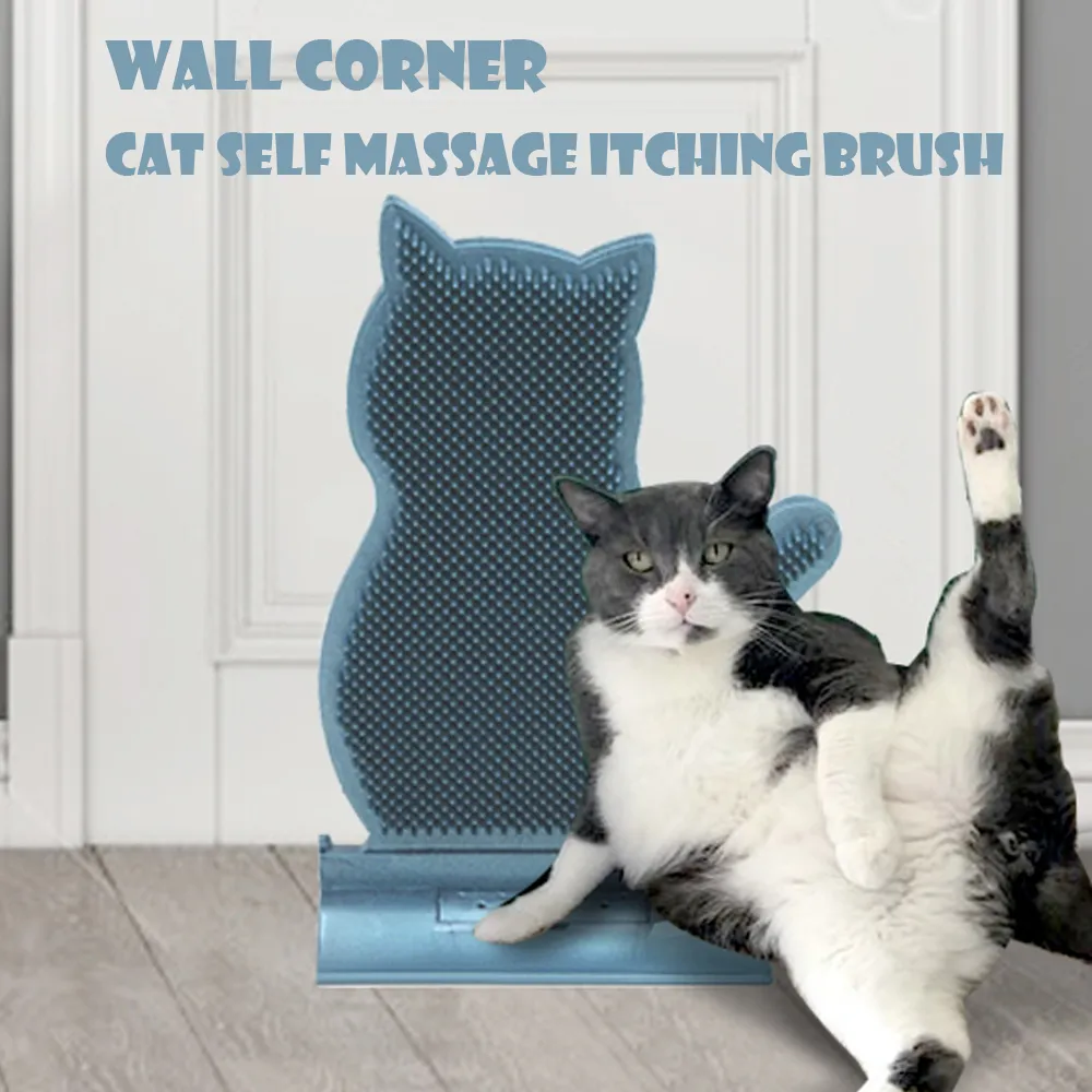 Cat Self Massage Brush Grooming Toy with Catnip Wall