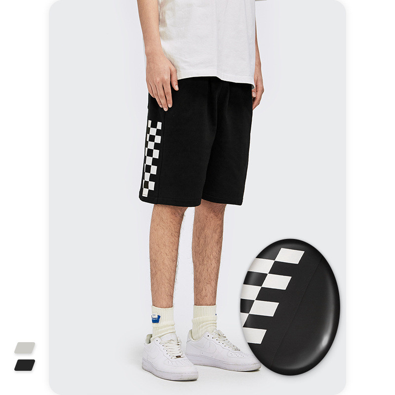 Classic Plaid Printed Loose Sports All-Match Men's Shorts
