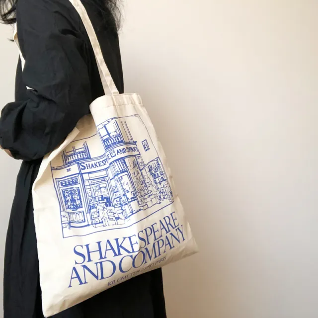 Eco friendly Bag Thin Cotton Cloth Handbag Shoulder Bag Students White - Shop at LoveMi