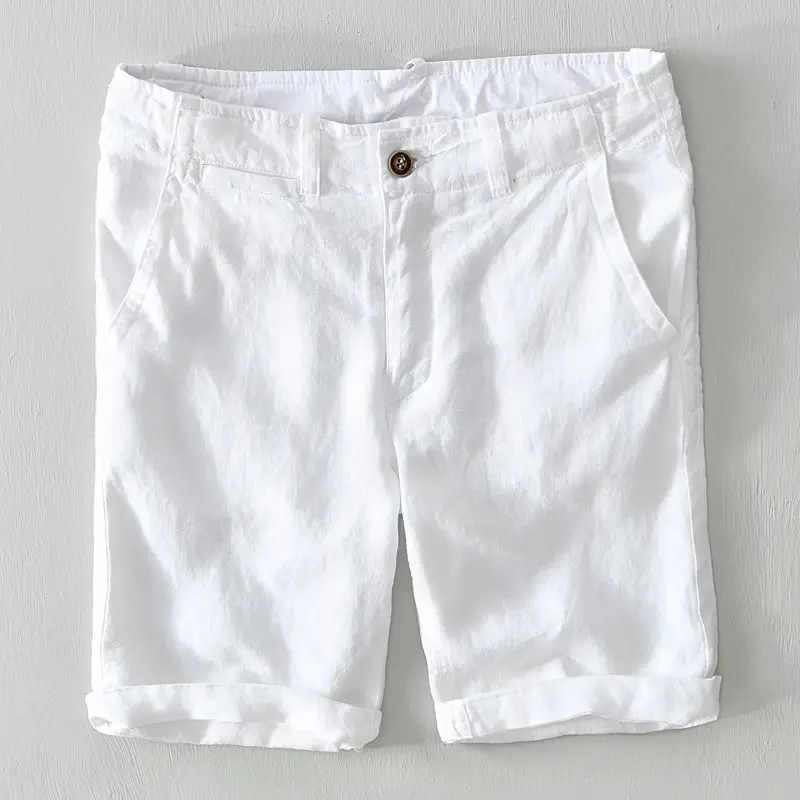 Fashion Personality Simple Casual Pants Men's Thin Linen Shorts