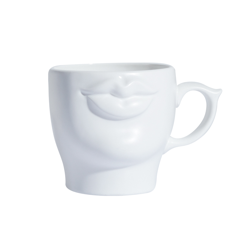 Title 6, Taza de café de cerámica 3D con boca personaliz...