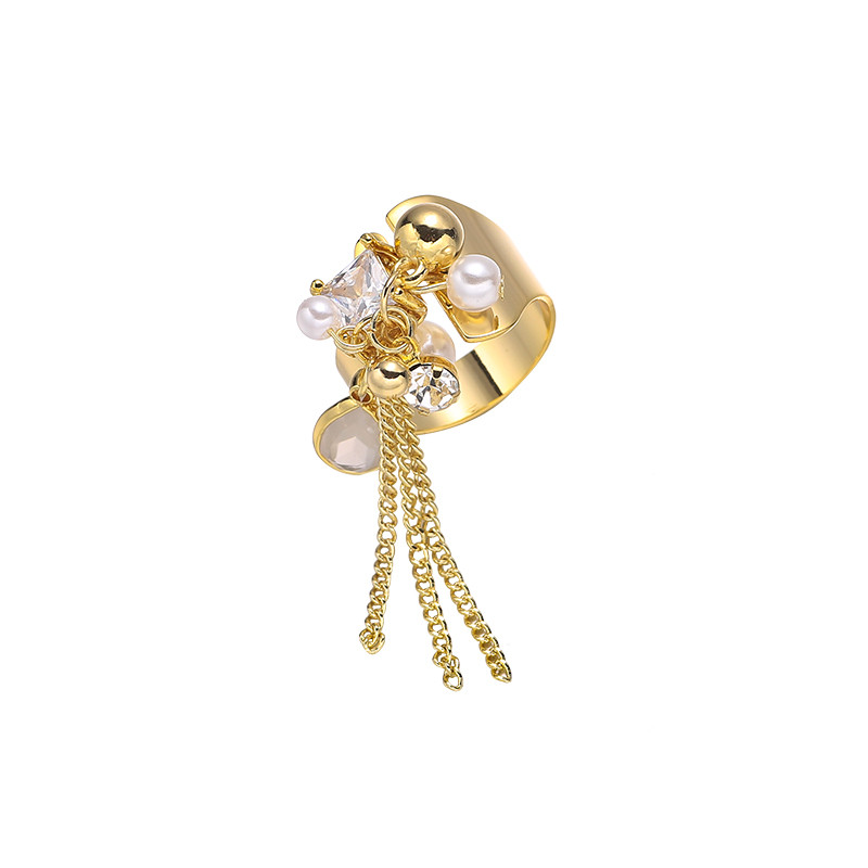 Metallic Fringe Ring Women Fashion Personality