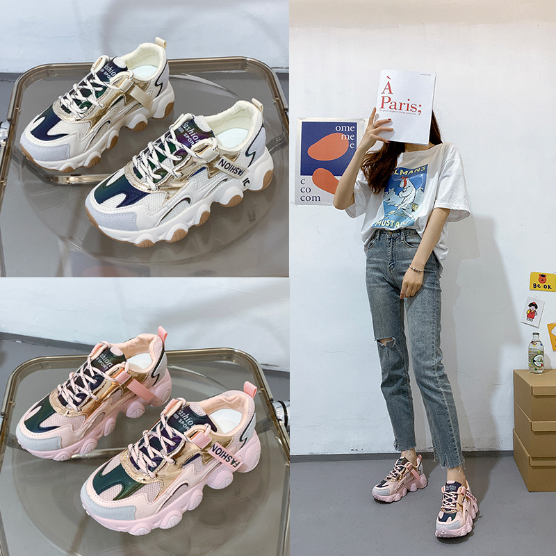 Casual Thick-soled Daddy Shoes Women's Mesh Shoes