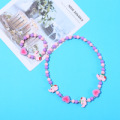 Children's Necklace Beaded Bracelet Wooden Bead Set Chain Pearl Necklace