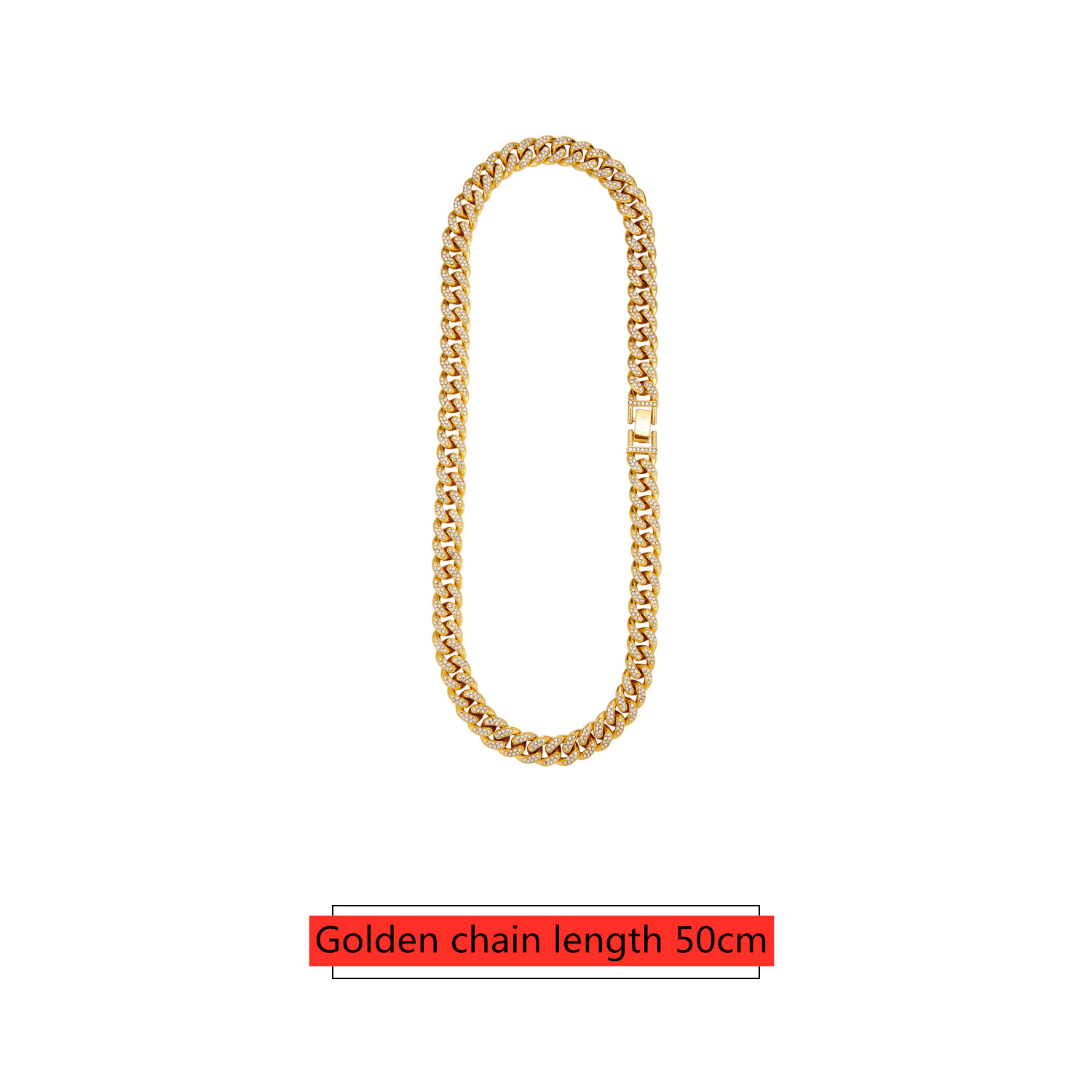 Multicolor Diamond Cuban Necklace Clavicle Necklace