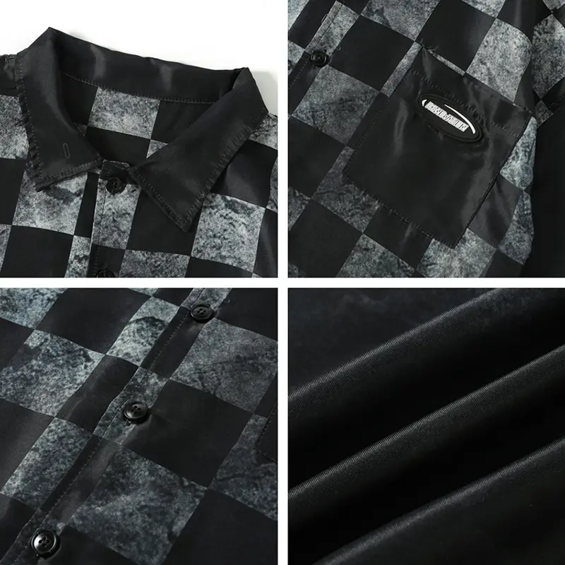 Fengchao Brand Gradient Plaid Printed Lining Fir Male