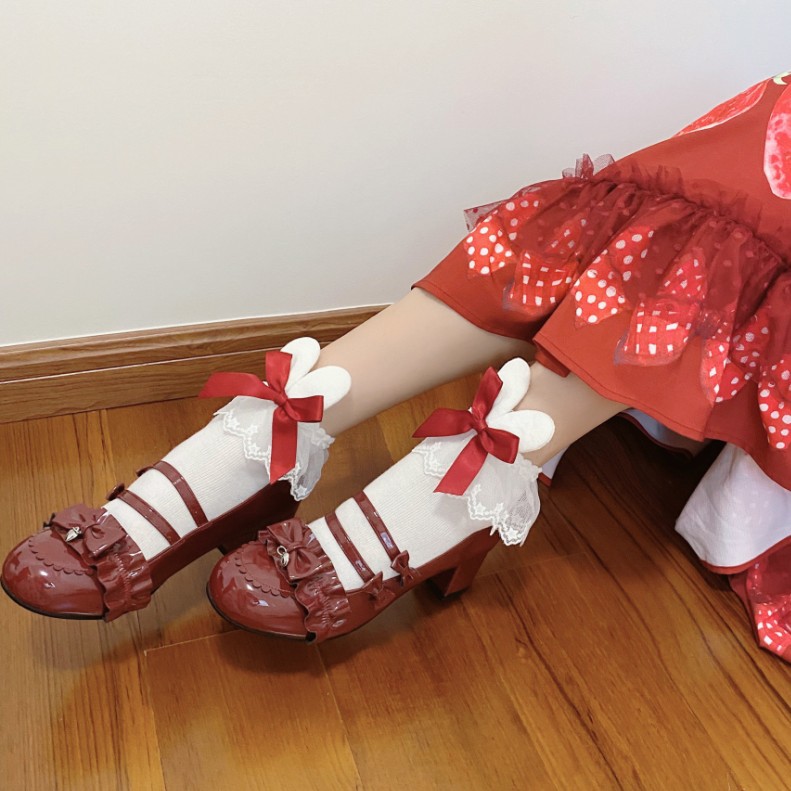 Women'S Japanese Bow Lace Socks