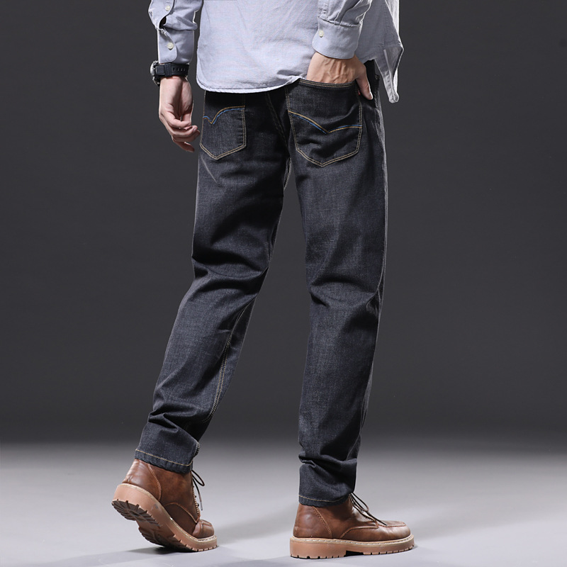 Men's Straight Leg Trousers Loose Jeans