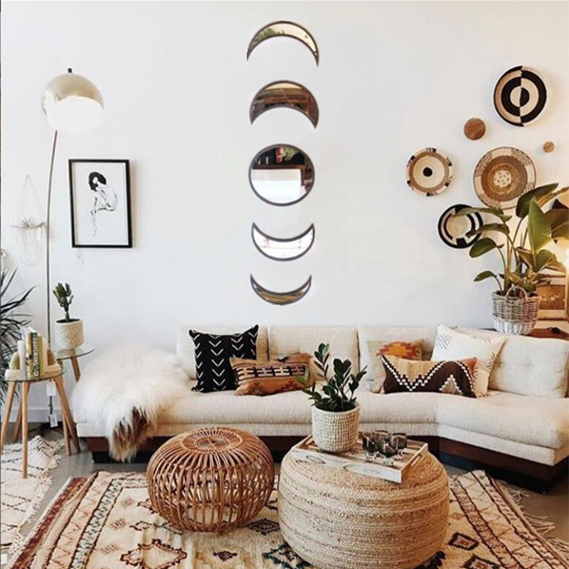 Bohemia moon phase mirror decoration