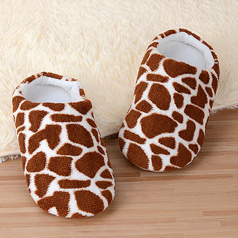 Suede cotton slippers - Brown