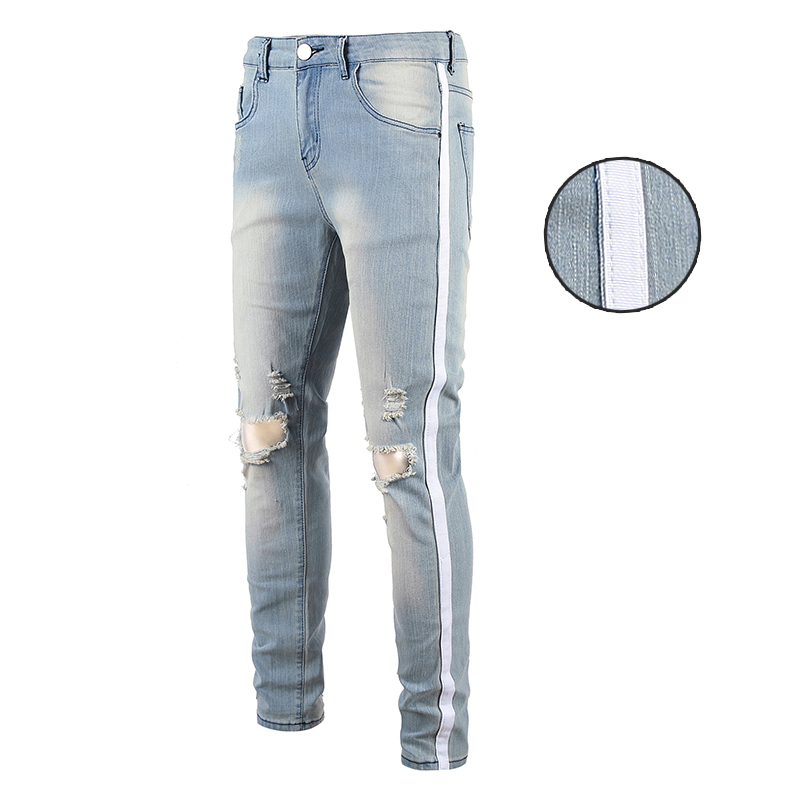 Title 2, All-match Slim Pants High Street Trend Mens Kn...