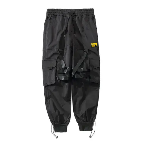Functional Wind Paratrooper Pants Loose Hip Hop Drawstring Cargo