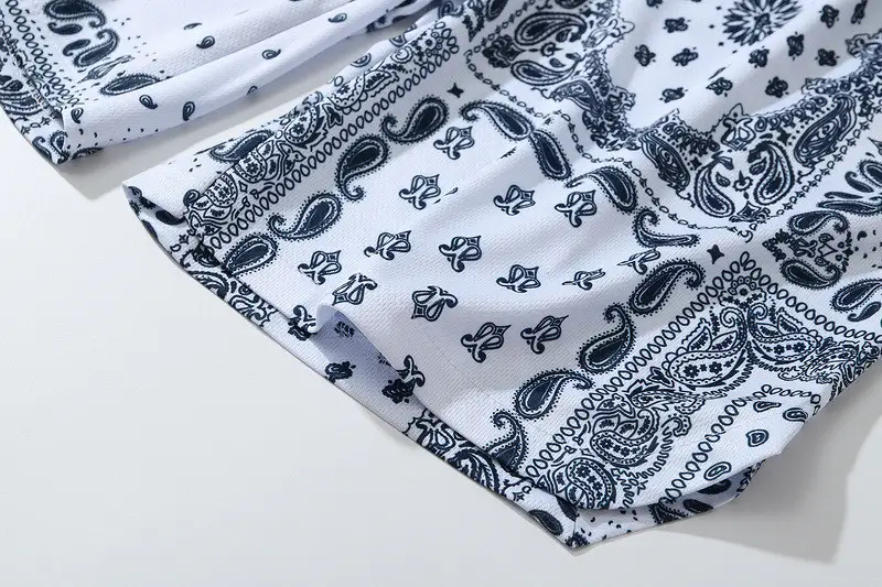 Casual Loose Printed Hip-hop Sports Beach Pants Personality Five-point Pants