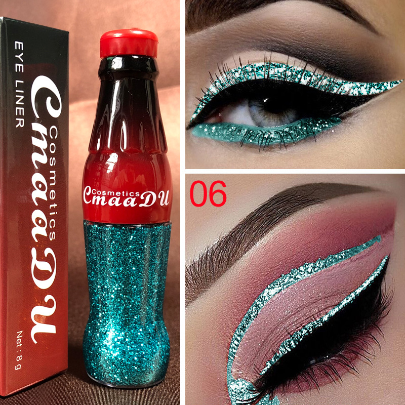 Color Eyeliner Glitter Pencil Women Party Smoky Sexy Eyes Liner Diamond Shining Glitter Eyeliner Makeup Cosmetics Beauty 6 Style - Shop at LoveMi