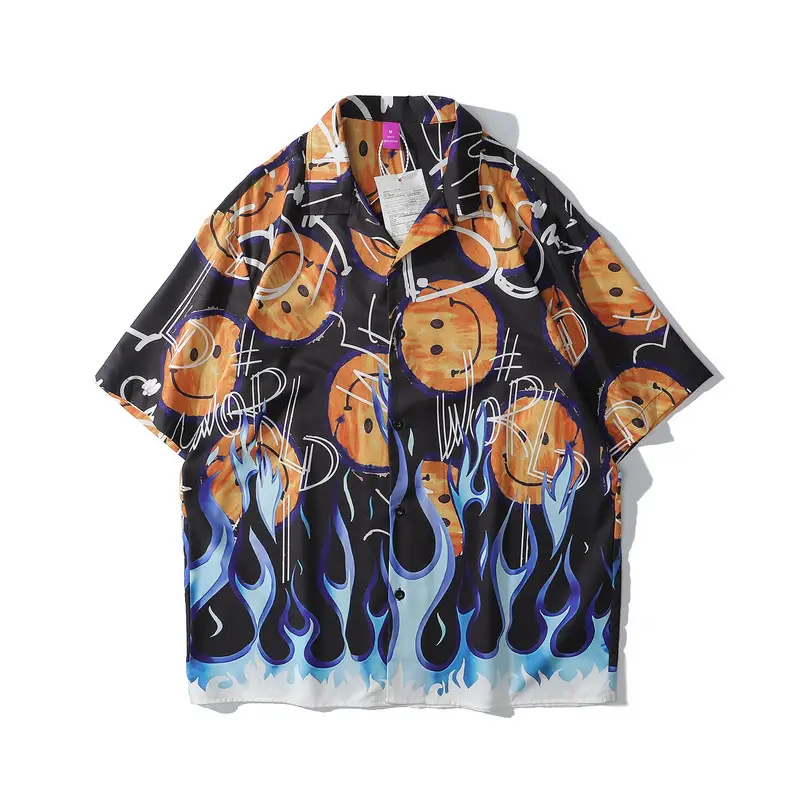 American Street Full Print Chain Short Sleeve Shirt