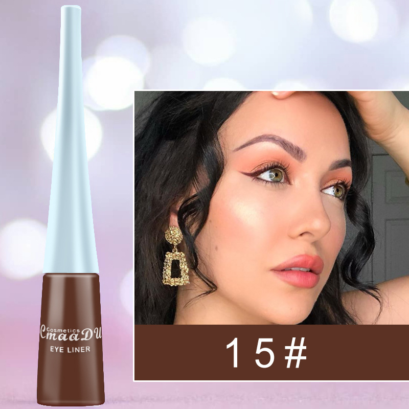 17 Color Liquid Eyeliner Matte Quick Drying Color Eyeliner Lasting Non Blooming Matte Glitter Eyeliner 15 Style - Shop at LoveMi