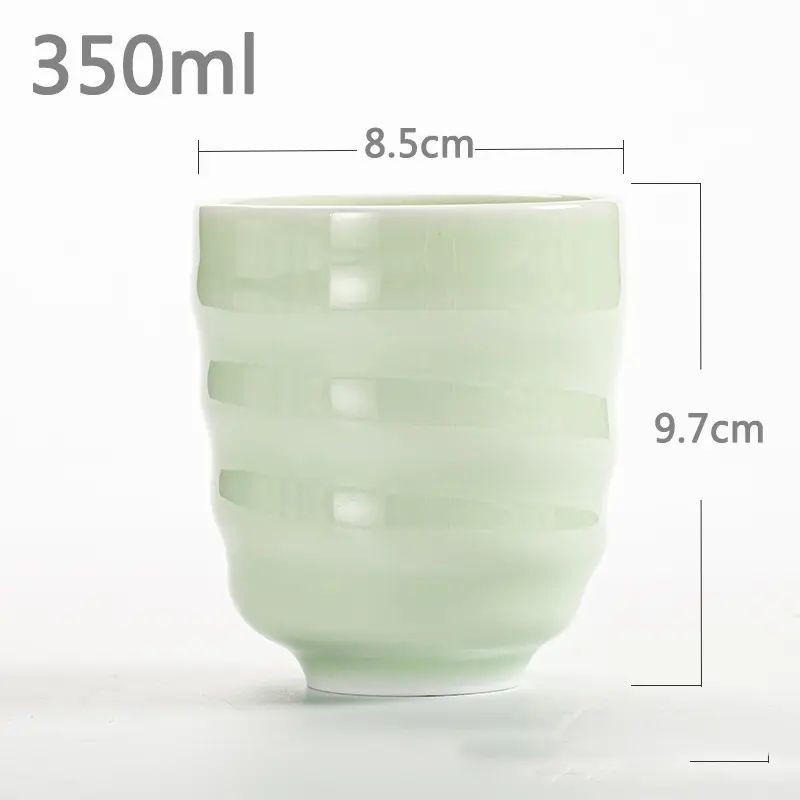 Longquan Celadon Stoneware Tea Cup Espresso Cup Ceramic Handy Cup