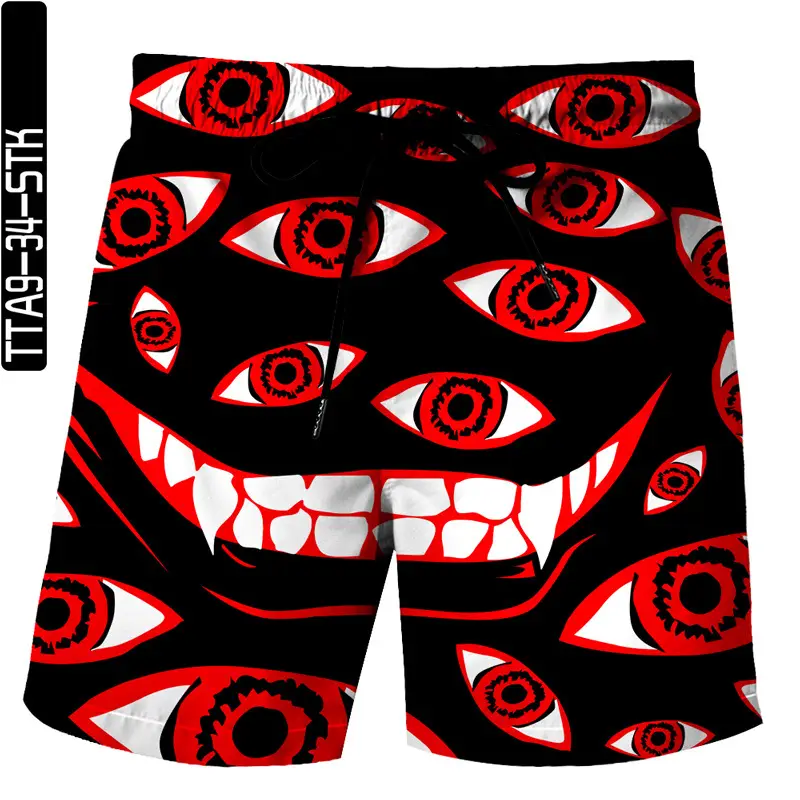 Fashion Casual Eye Pattern 3D Printed Shorts
