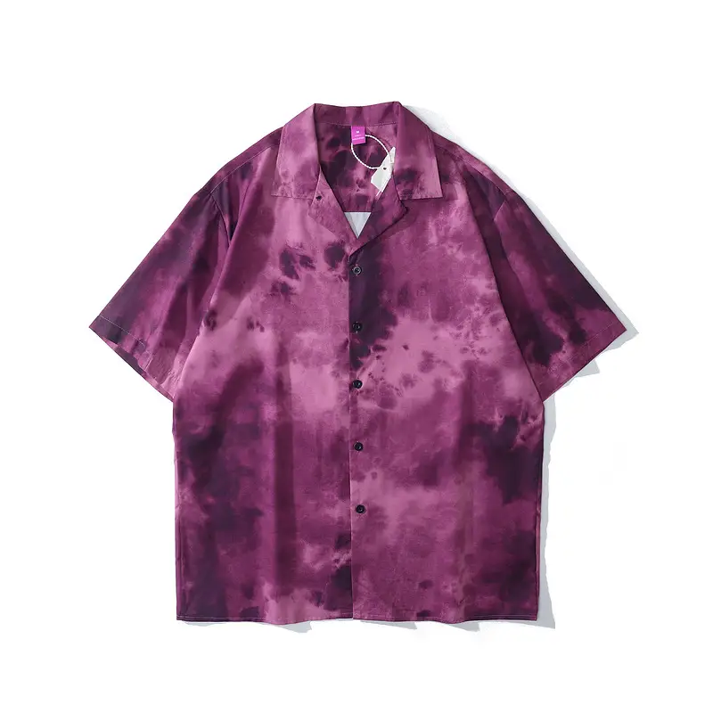 Hip-hop Retro Snakeskin Pattern Short-sleeved Shirt For Men And Women