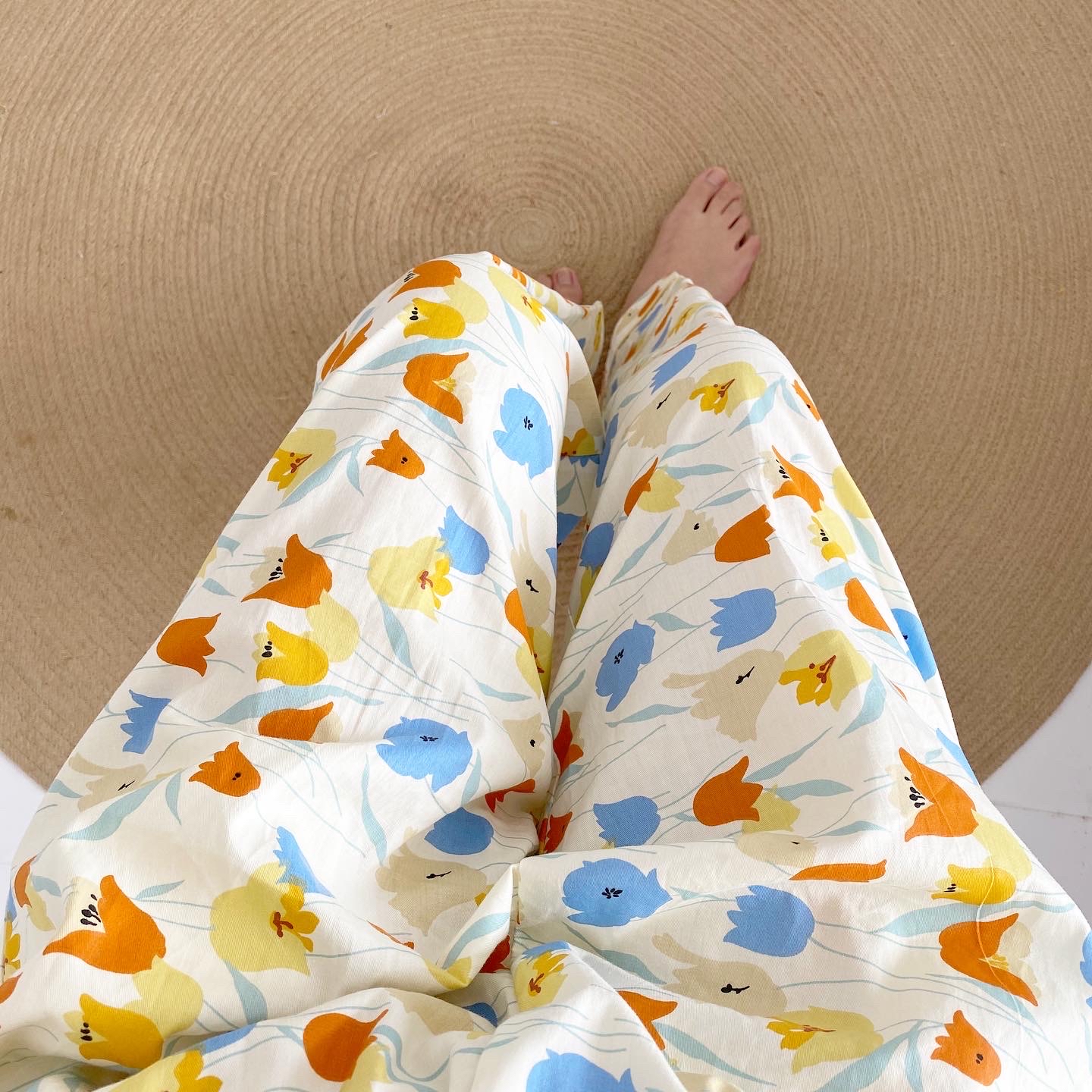 Title 4, Small Floral Pajama Pants Check Cotton Home Tro...