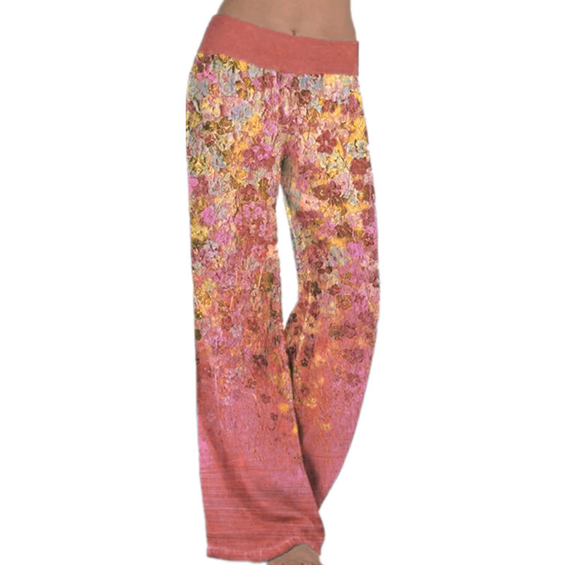 Title 5, Positioning Printed Yoga Wide-Leg Sports Trouse...