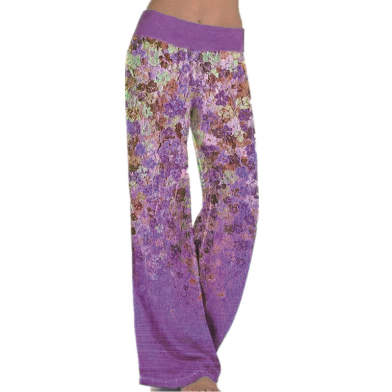 Title 4, Positioning Printed Yoga Wide-Leg Sports Trouse...