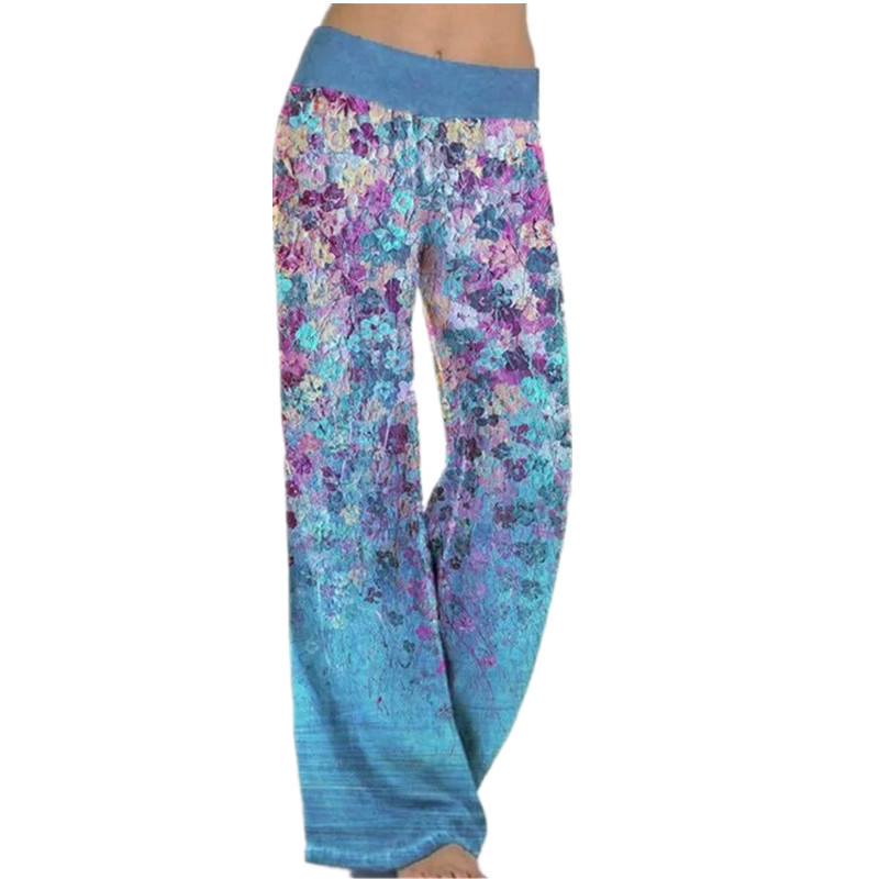 Title 3, Positioning Printed Yoga Wide-Leg Sports Trouse...