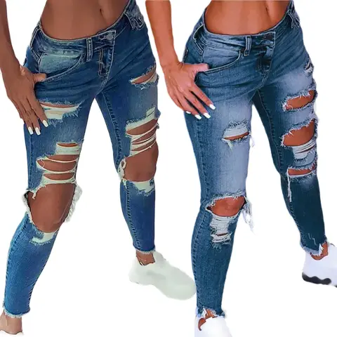 Street Style Sexy Ripped Jeans for Women