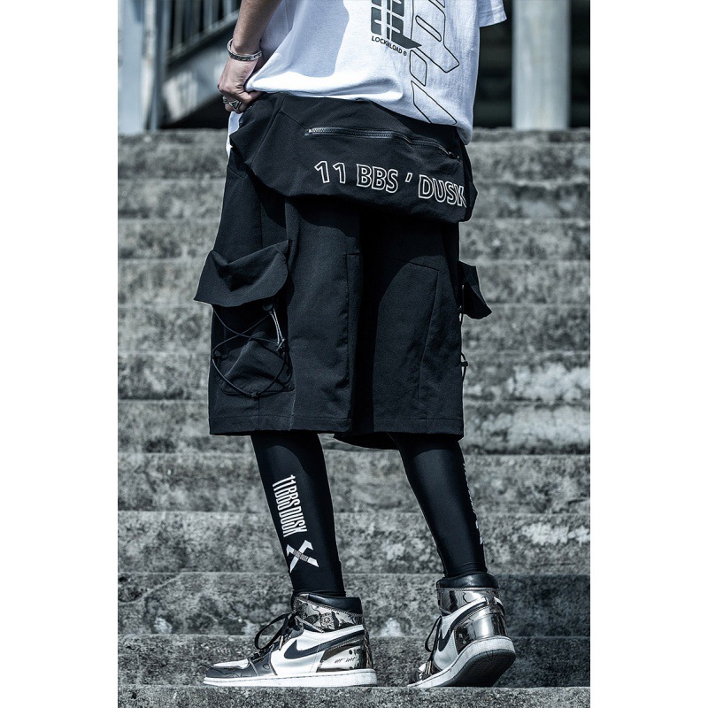 Guochao Brand Functional Wind Five-point Pants Men's Summer Trend