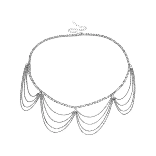 Women's Body Chain Waist Chain Three Silver - Shop at LoveMi