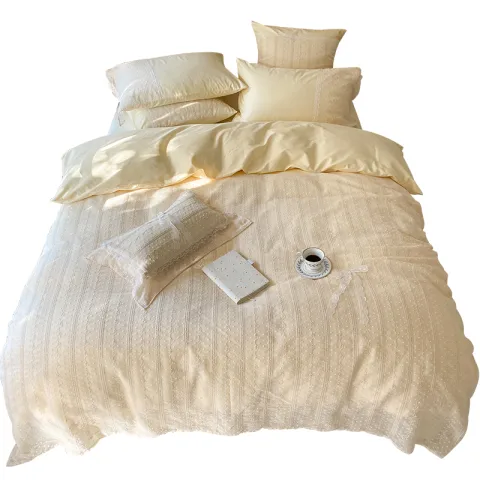 Too Fairy Soft Sister Paper Lace Cream Yellow Four-Piece