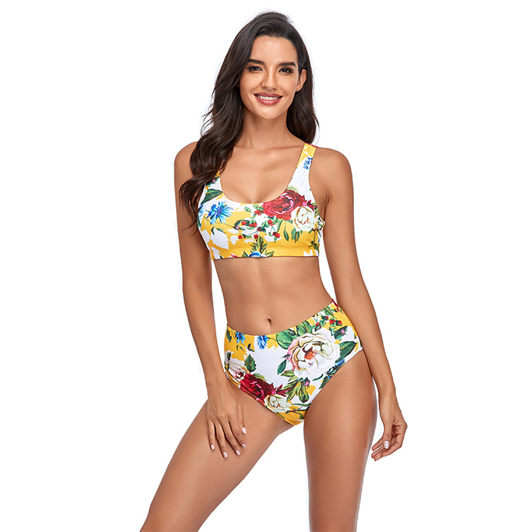 Fashion Tie-Dye Printed High Waist Sexy Bikini