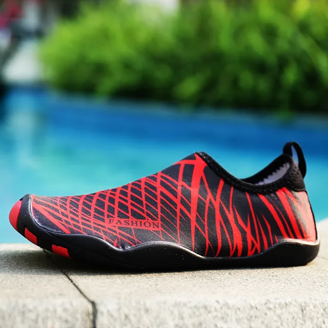 Seaside Swimming Beach Shoes Indoor Fitness Yoga Shoes Leisure Sports Wading Shoes Quick drying Red - Shop at LoveMi