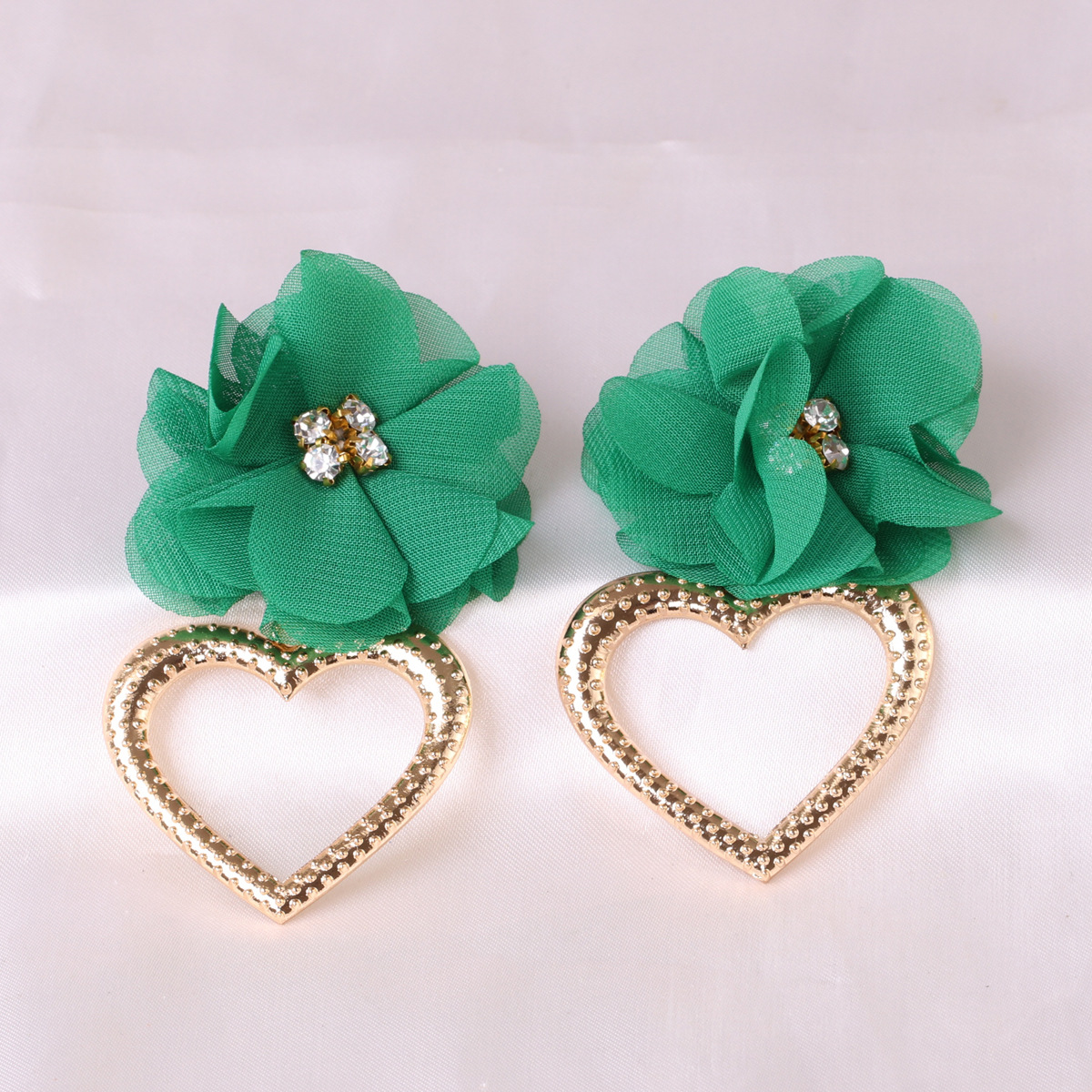 Heart Shaped Alloy Earrings Fashion Street Paichao Brand Female Flower Earrings