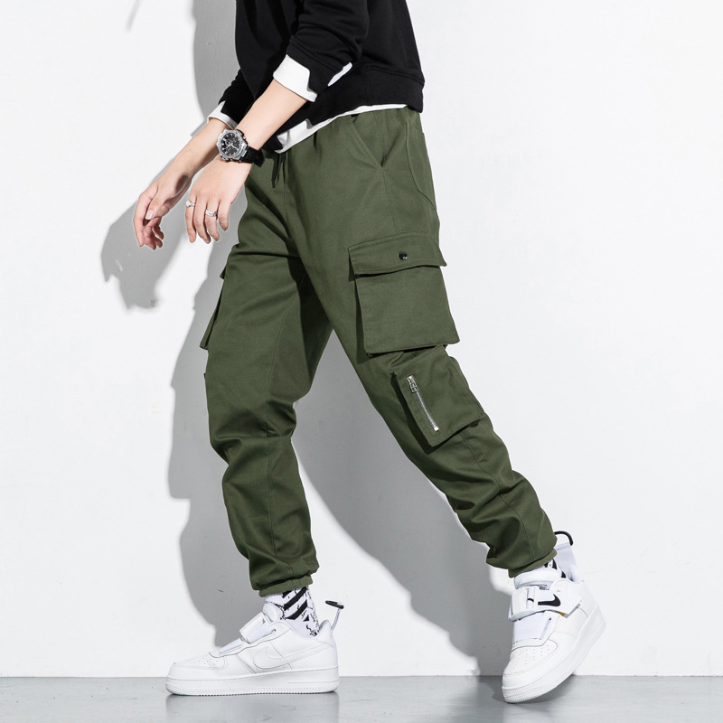 Drawstring Pants Loose Cropped Street Casual Pants
