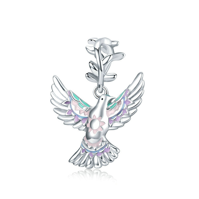 S925 Sterling Silver Peace Dove Pendant Bracelet