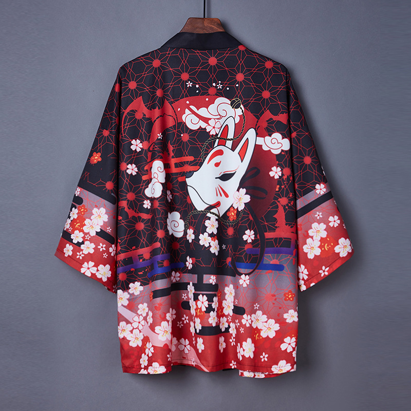 Printed Kimono Cloak Coat Road Robe Pajamas Cardigan Women